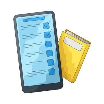 Online assignment illustration 스톡 일러스트