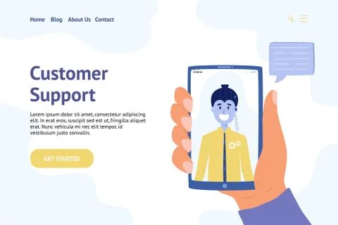 Online assistant banner template for web design. Chatbot concept with a robot Stock Illustration
