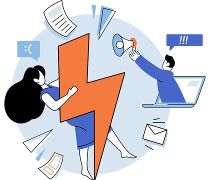 Online assistant at remote work. Promotion in network. Manager searching fo.. 스톡 일러스트