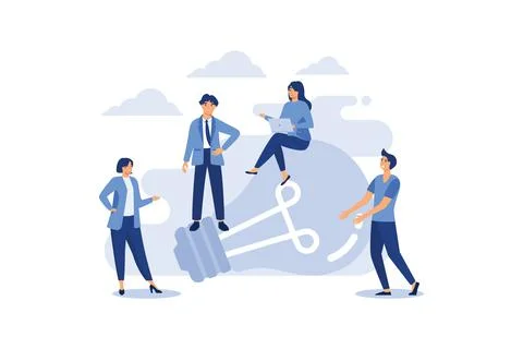 Online assistant at work. promotion in the network. manager at remote work, s 스톡 일러스트