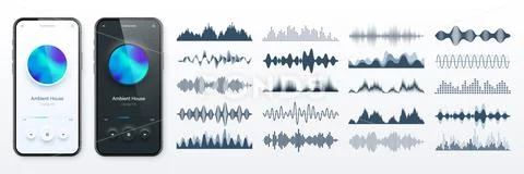 Online audio player user interface, smartphone app UI design. Music ...