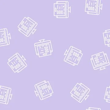 Online authentication line seamless pattern sign Stockillustratie
