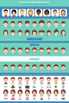 Online avatar Stock Illustration