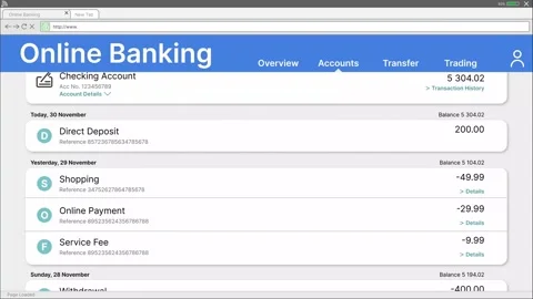 Online Bank Account Statement Screen Stock Footage 266462002