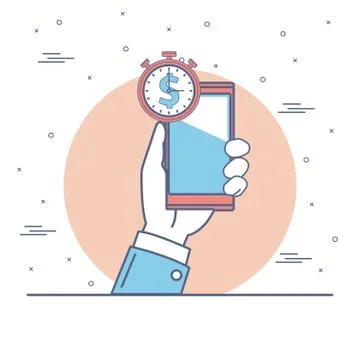 Online bank application Stock Illustration