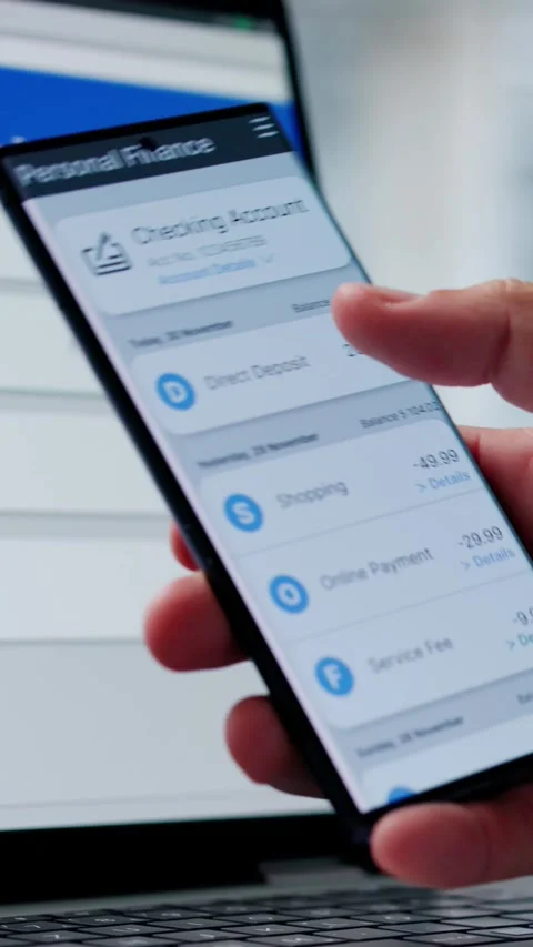 Online Bank Budget Computer App Stock Footage 305277690
