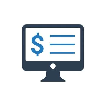 Online Bank Statement Icon Stock Illustration