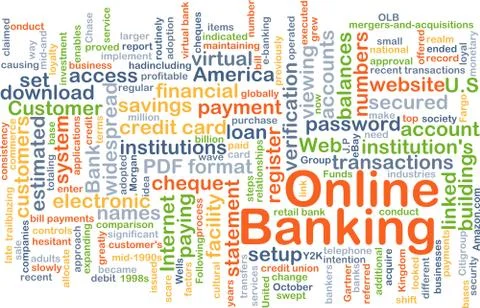 Online banking background concept Stock Illustration