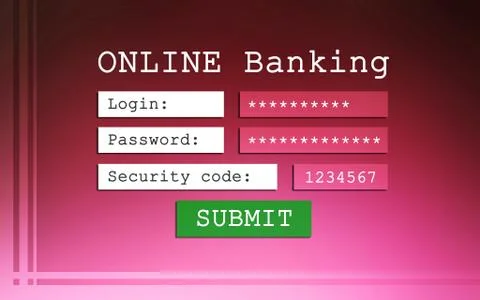 Online banking background Stock Illustration