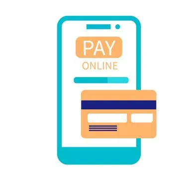 Online banking. Concept of electronic payment and transaction. Vector flat il Stock Illustration