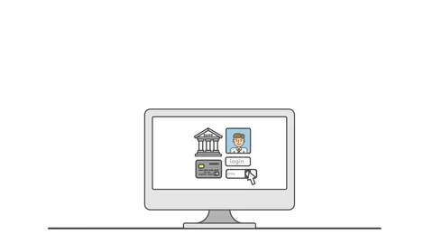 Online banking concept. Stock Footage 77681650