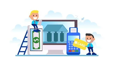 Online banking concept. Stock Illustration