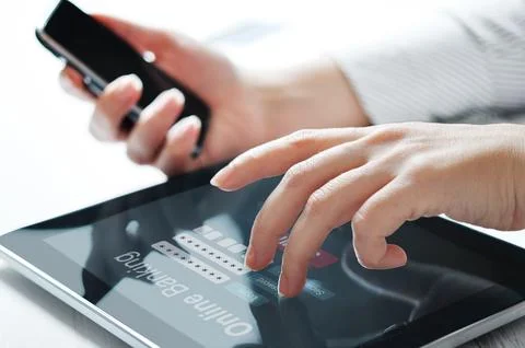 Online banking concept Foto stock