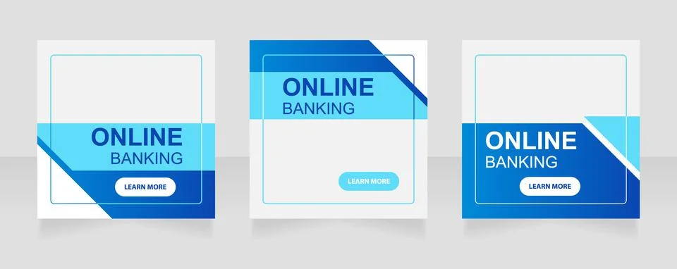 Online banking customer program web banner design template Ilustración de archivo