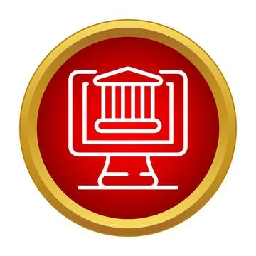 Online banking e banking icon on computer screen Stock Illustration