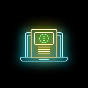 Online banking financial technology using digital mobile laptop Stock Illustration