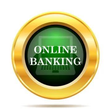 Online banking icon. Internet button on white background.. Stock Illustration