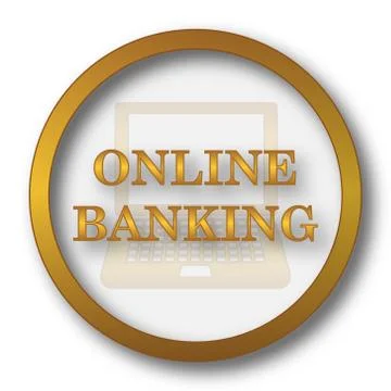 Online banking icon. Internet button on white background.. Stock Illustration
