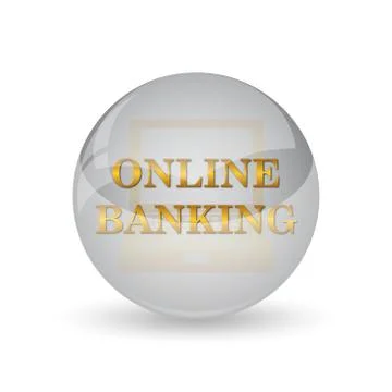 Online banking icon. Internet button on white background. . Stock Illustration