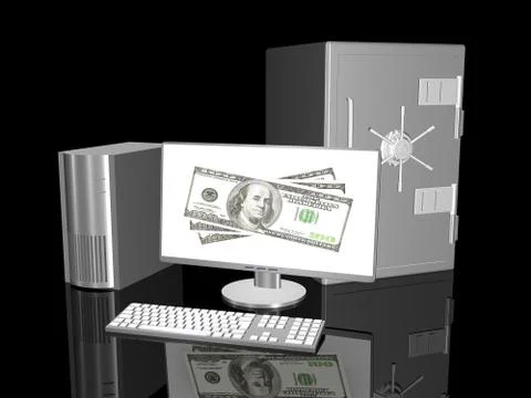 Online banking Stock Illustration