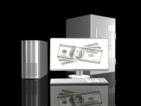 Online banking Stock Illustration