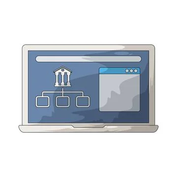Online banking illustration Stock Illustration