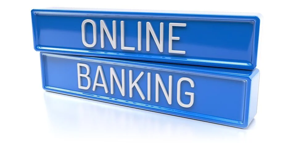 Online Banking - Isolated 3D Render Stock Illustration