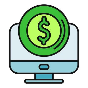 Online banking money transfer on computer screen イラスト素材