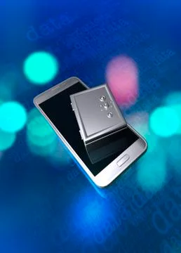 Online banking security, illustration Stock Illustration