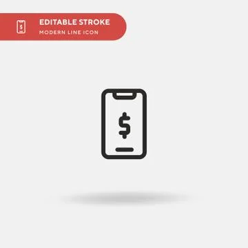 Online Banking Simple vector icon. Illustration symbol design template for we Stock Illustration