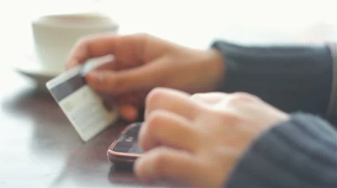 Online banking with smart phone Stock Footage 59771645