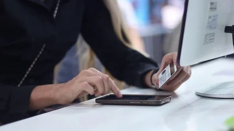 Online Banking with smartphone Stock Footage 73011439