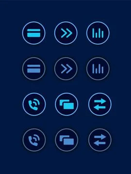 Online banking UI elements kit Stock Illustration