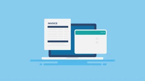 Online Banking using credit card, digital invoice, bill payment concept. Stock Footage 238076657