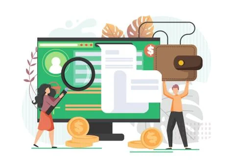 Online banking, vector flat style design illustration Stock Illustration