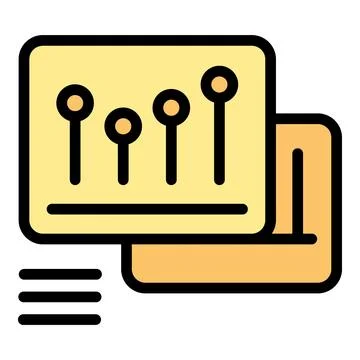 Online banner icon vector flat Illustrazione stock