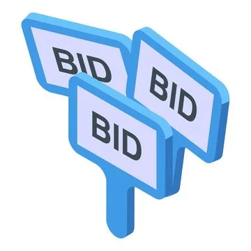 Online bid icon isometric vector. Real estate イラスト素材