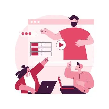 Online big data courses abstract concept vector illustration. Stockillustratie