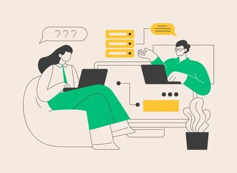 Online big data courses abstract concept vector illustration. Stock Illustration