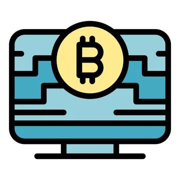 Online blockchain icon vector flat Stock Illustration