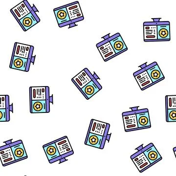 Online bonus vector seamless pattern Illustrazione stock