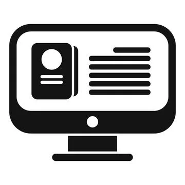 Online book description icon simple vector. Literary works Stock Illustration