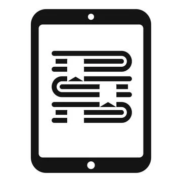 Online book stack icon simple vector. Student education Illustrazione stock