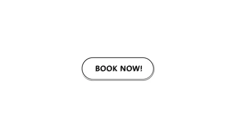 Online booking button visual black hand click symbol, rounded white button, Stock Footage 340479405