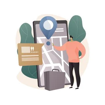 Online booking services abstract concept vector illustration. Stock Illustration