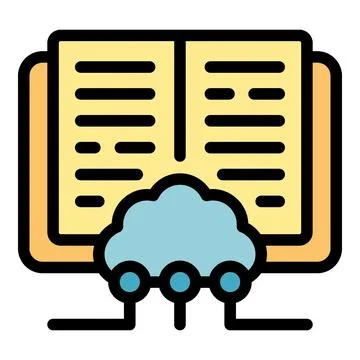Online brainstorming icon vector flat Illustrazione stock