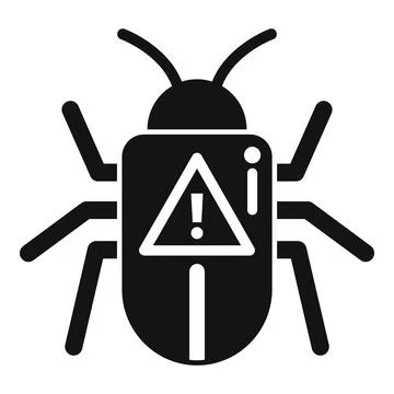 Online bug icon simple vector. Virus error Stock Illustration