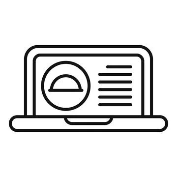 Online builder engineering project management software icon Stock Illustration