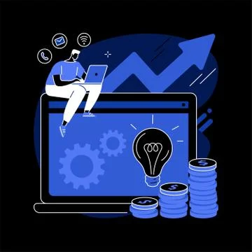 Online business abstract concept vector illustration. Stock Illustration