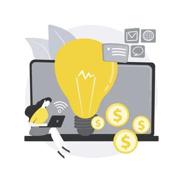 Online business abstract concept vector illustration. Stock Illustration